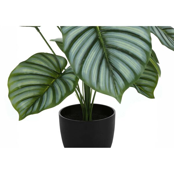 Black Green 24-Inch Calathea Indoor Table Potted Real Touch Artificial Plant, image 3
